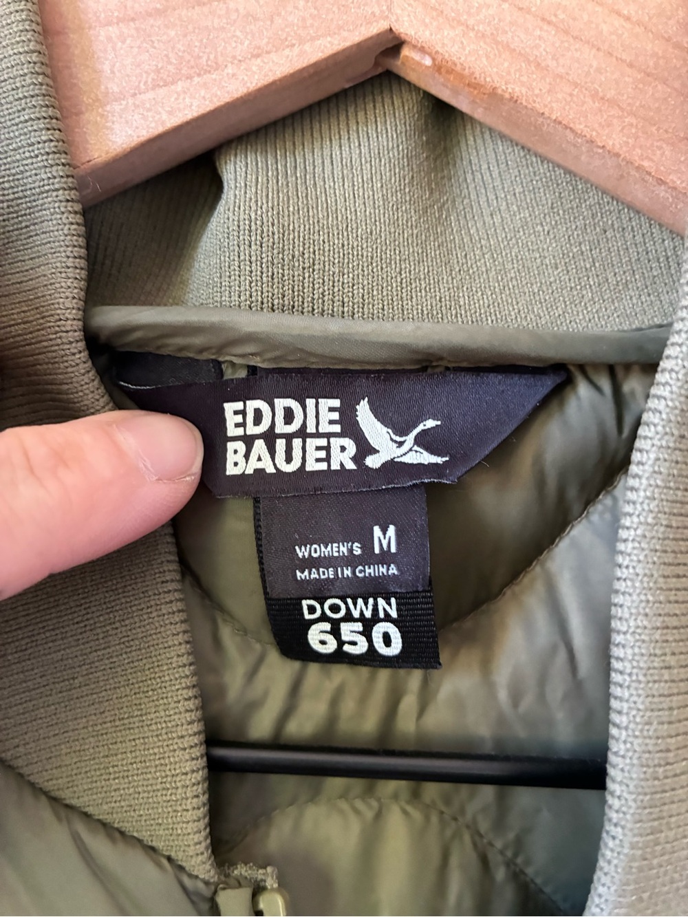 Eddie Bauer Olive Green Quilted Long Puffer Jacket - Picture 2 of 5